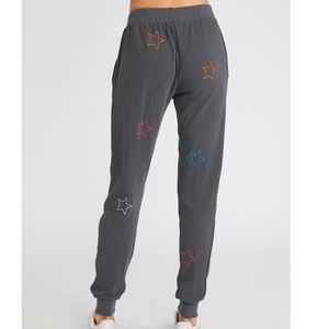 CHRLDR Asymmetrical Stars Flat Pocket Sweatpants - Green/Black Cloud main image 1